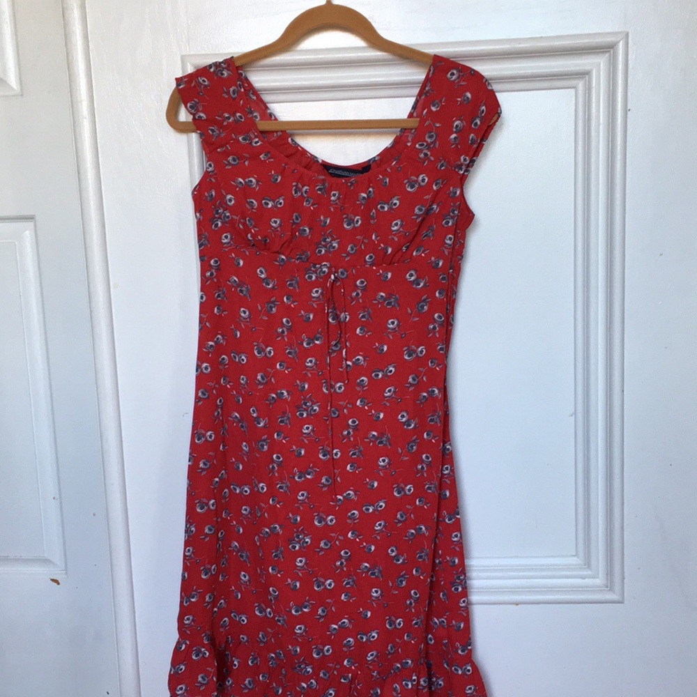 New Jonathan Martin sz 9 red peasant style dress